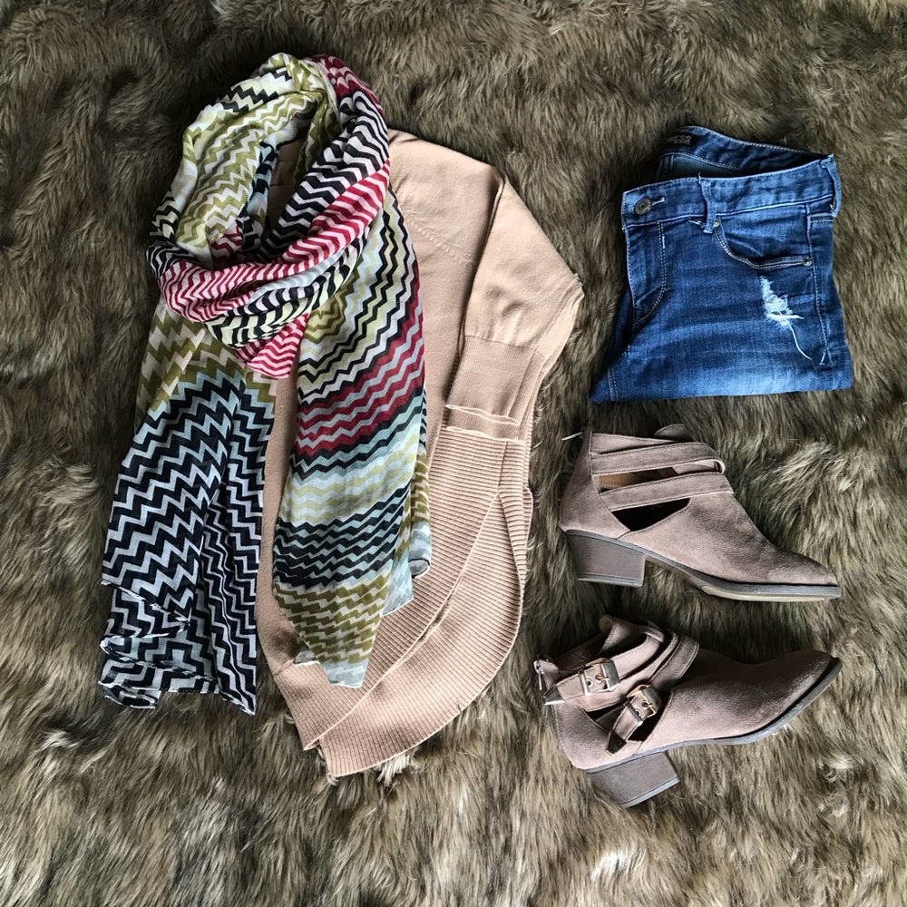 Scarf. Casual Scarf. Chevron Scarf